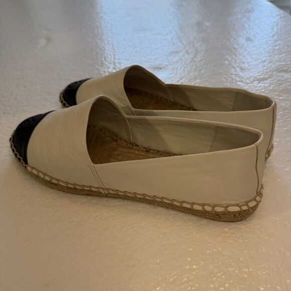 Tory Burch Color Block Espadrilles Women’s 8 Black & Canvas Euro Shoe - Picture 11 of 11
